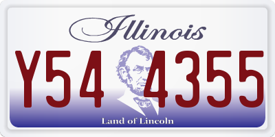 IL license plate Y544355