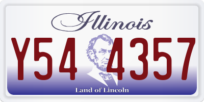IL license plate Y544357