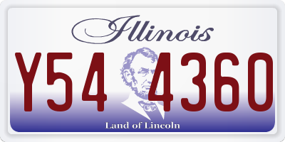 IL license plate Y544360
