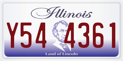 IL license plate Y544361