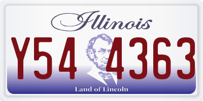 IL license plate Y544363