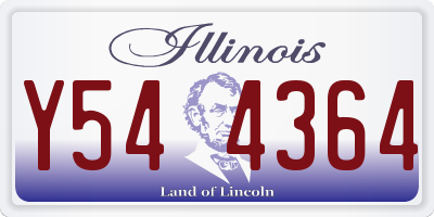 IL license plate Y544364