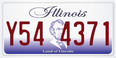 IL license plate Y544371