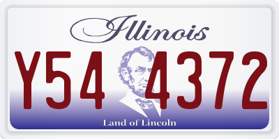 IL license plate Y544372