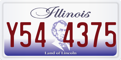 IL license plate Y544375