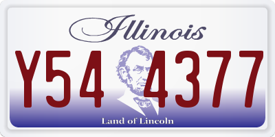 IL license plate Y544377