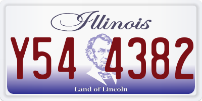 IL license plate Y544382