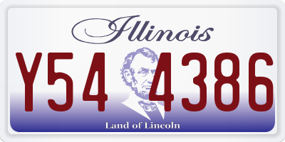 IL license plate Y544386