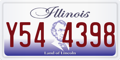 IL license plate Y544398