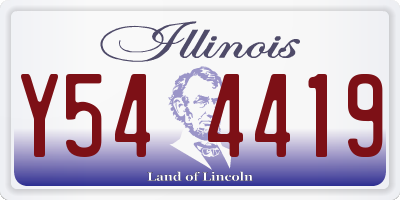 IL license plate Y544419