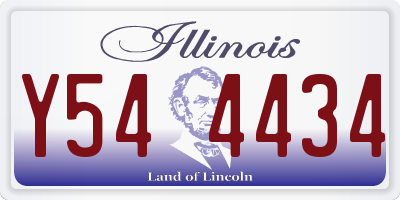 IL license plate Y544434