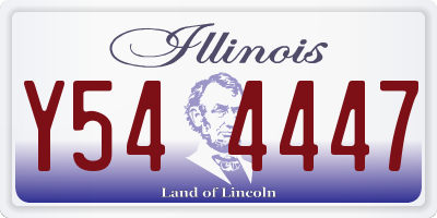 IL license plate Y544447