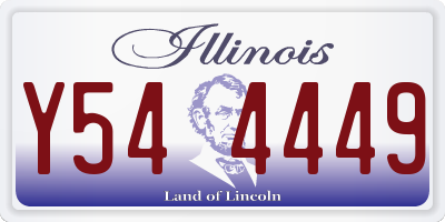 IL license plate Y544449
