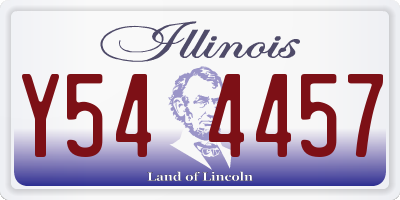 IL license plate Y544457