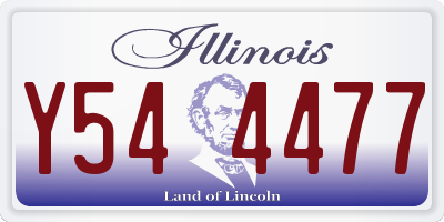 IL license plate Y544477