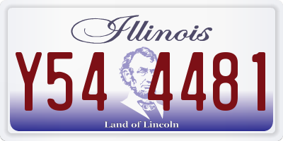 IL license plate Y544481