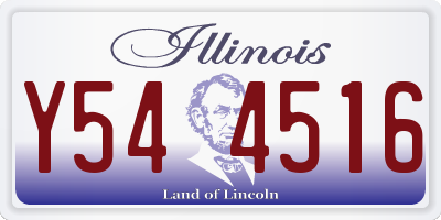 IL license plate Y544516