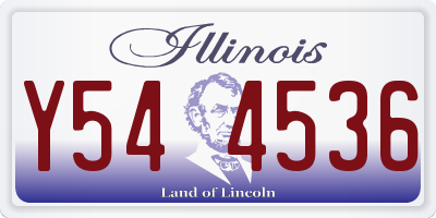 IL license plate Y544536