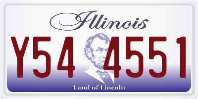 IL license plate Y544551