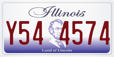 IL license plate Y544574