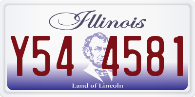 IL license plate Y544581