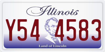 IL license plate Y544583