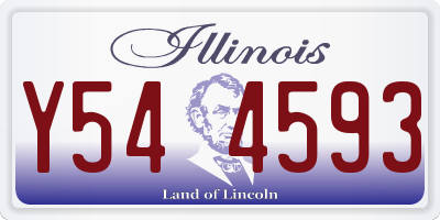 IL license plate Y544593