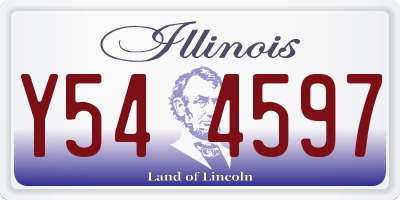 IL license plate Y544597