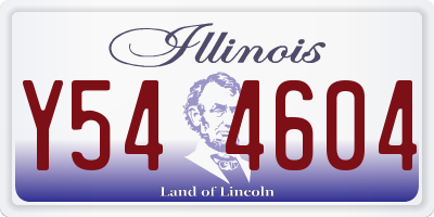 IL license plate Y544604