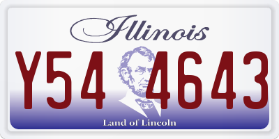 IL license plate Y544643