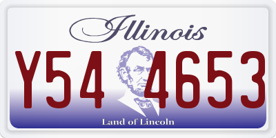 IL license plate Y544653