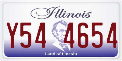 IL license plate Y544654