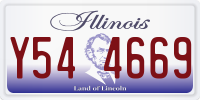 IL license plate Y544669