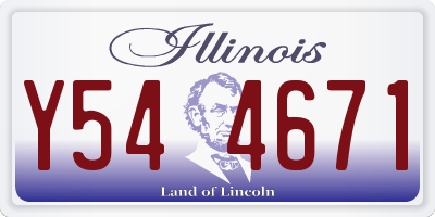 IL license plate Y544671