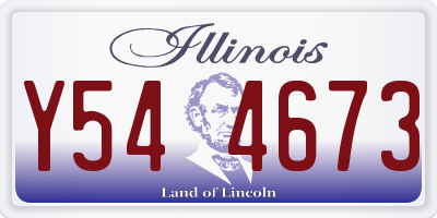 IL license plate Y544673