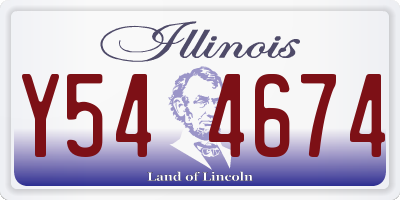 IL license plate Y544674