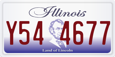 IL license plate Y544677