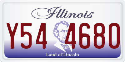 IL license plate Y544680