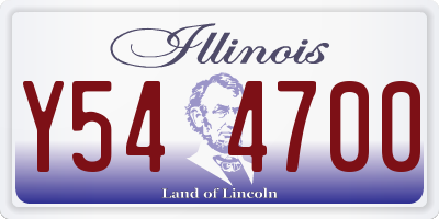 IL license plate Y544700