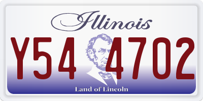 IL license plate Y544702