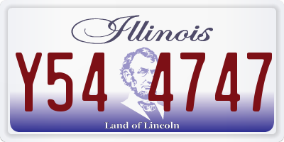 IL license plate Y544747