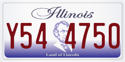 IL license plate Y544750