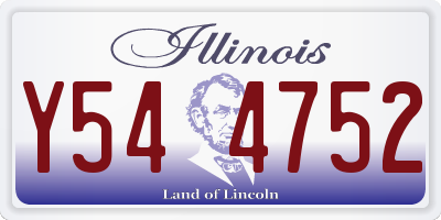 IL license plate Y544752