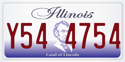 IL license plate Y544754