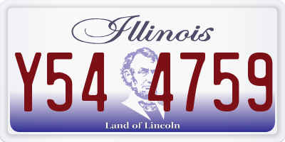 IL license plate Y544759