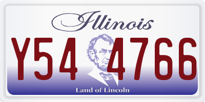 IL license plate Y544766