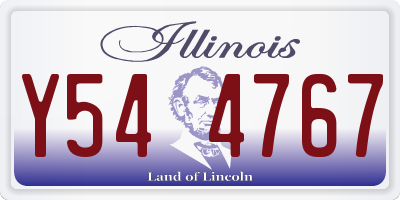 IL license plate Y544767