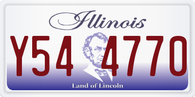 IL license plate Y544770