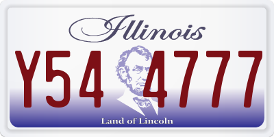 IL license plate Y544777