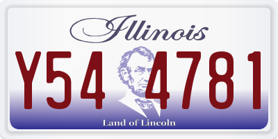 IL license plate Y544781